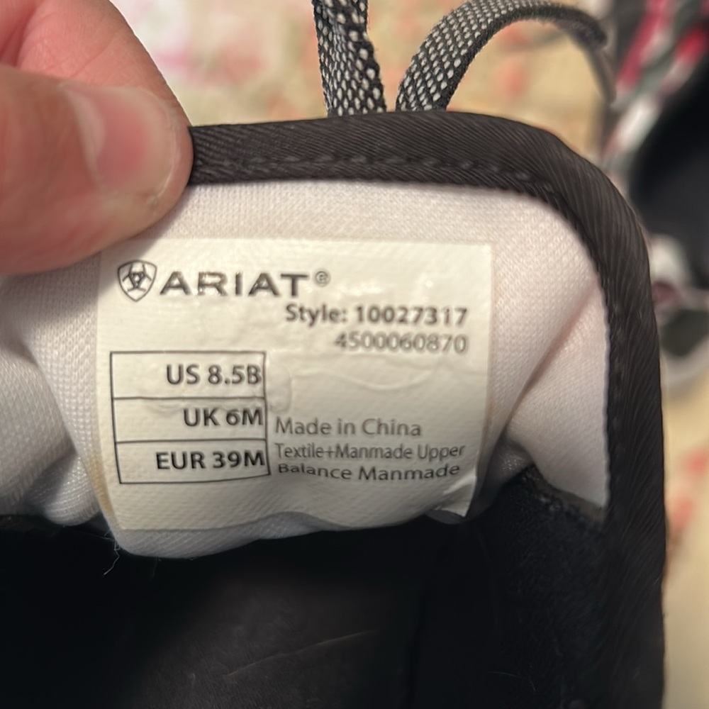 Ariat Women's Floral Black and Pink Sneakers - Picture 4 of 4